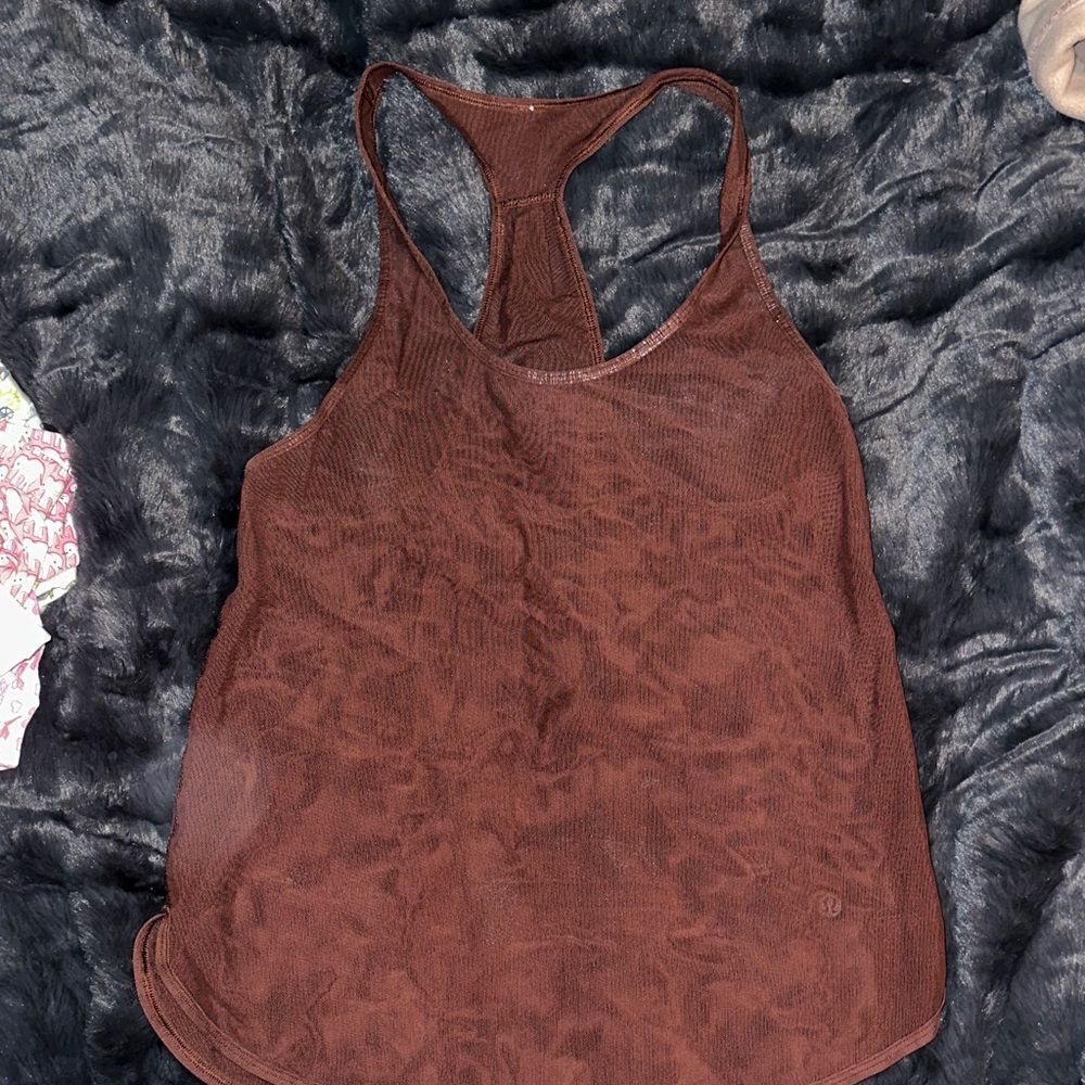 Lululemon running mesh tank - brownred